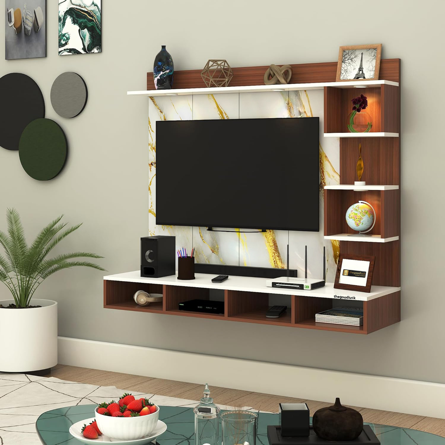 Image of TheGoodLuck TV Stand for 32 to 43 Inch Engineered Wood TV Entertainment Unit (Finish Color - 32-43, DIY(Do-It-Yourself))