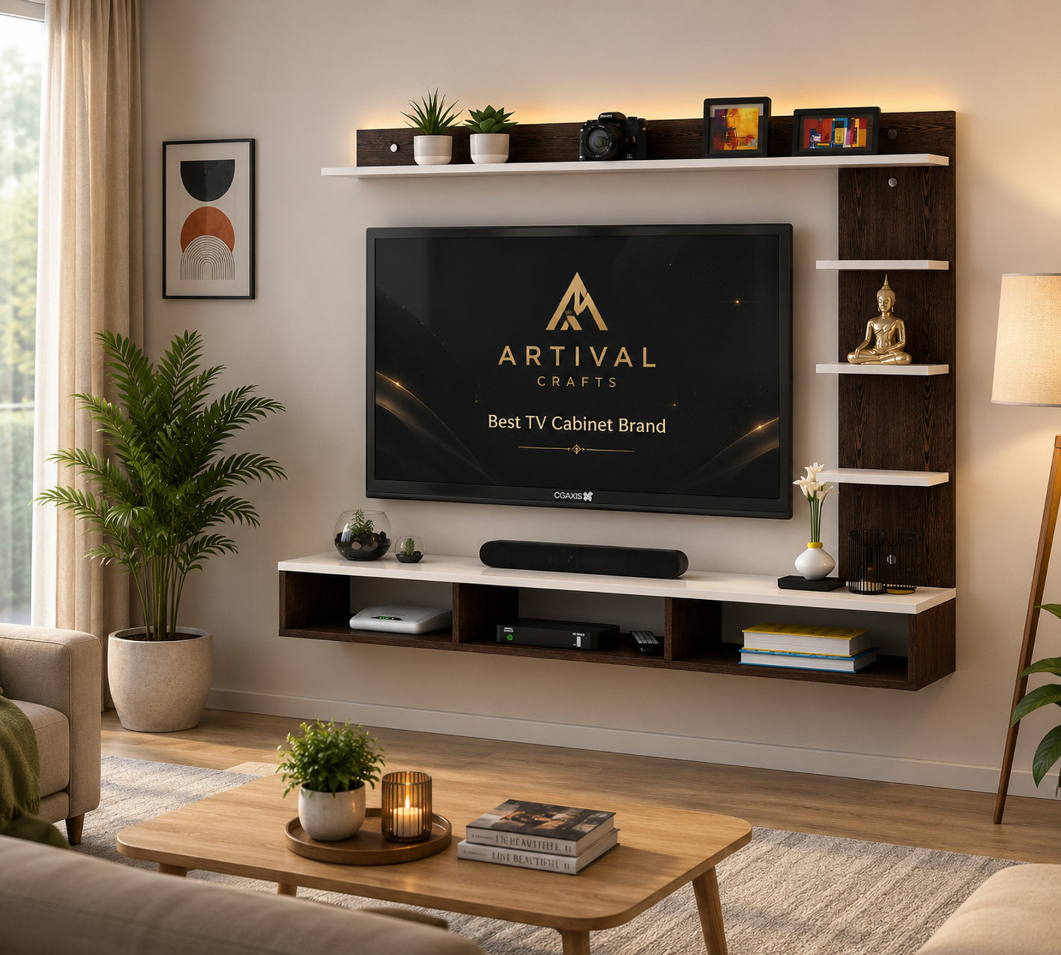 Image of TheGoodLuck TV Stand for 32 to 43 Inch Engineered Wood TV Entertainment Unit (Finish Color - 32-43, DIY(Do-It-Yourself))