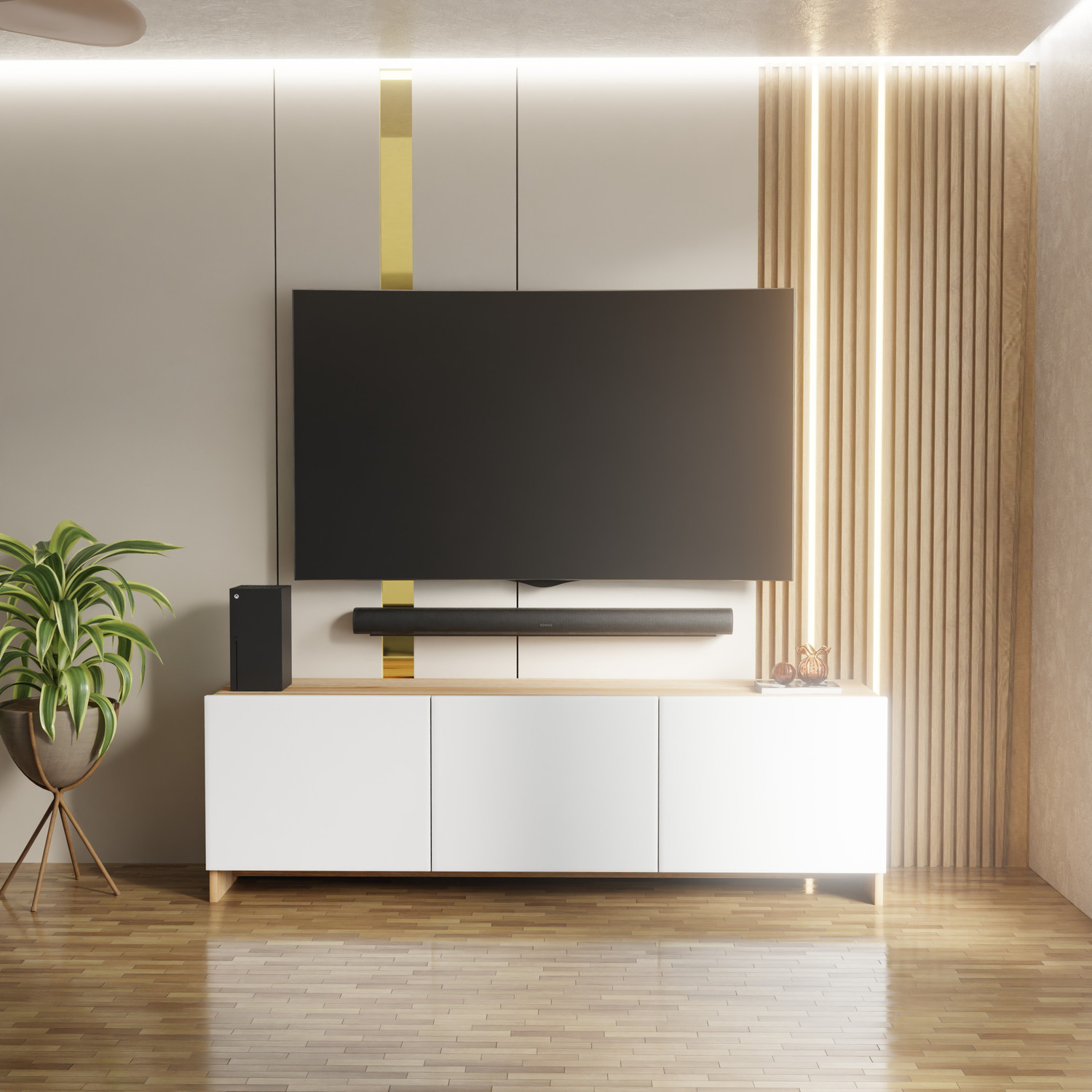 Image of TheGoodLuck TV Stand for 32 to 43 Inch Engineered Wood TV Entertainment Unit (Finish Color - 32-43, DIY(Do-It-Yourself))