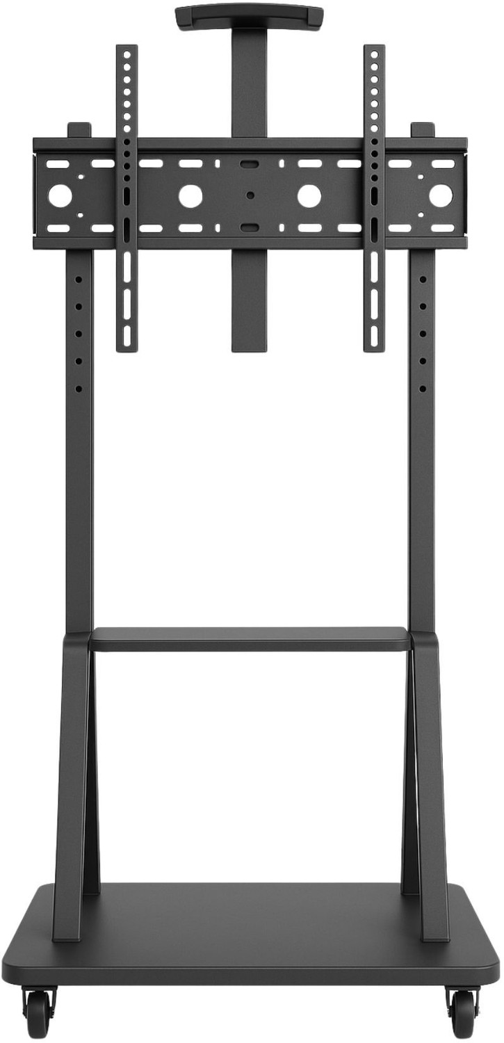 Image of RISSACHI TV Trolley Stand Movable 32-75 Inch with Wheels, LED TV Floor Stand, 3 Shelves Full Motion TV Mount