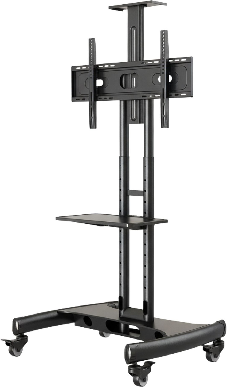 Image of RISSACHI TV Trolley Stand Movable 32-75 Inch with Wheels, LED TV Floor Stand, 3 Shelves Full Motion TV Mount