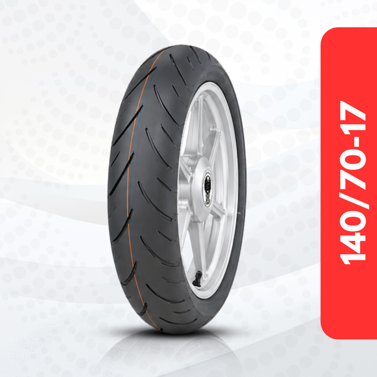 MRF 140/70-17 M/C 66H REVZ S TUBELESS BIKE TYRE TUBELESS TYRE Rear Two