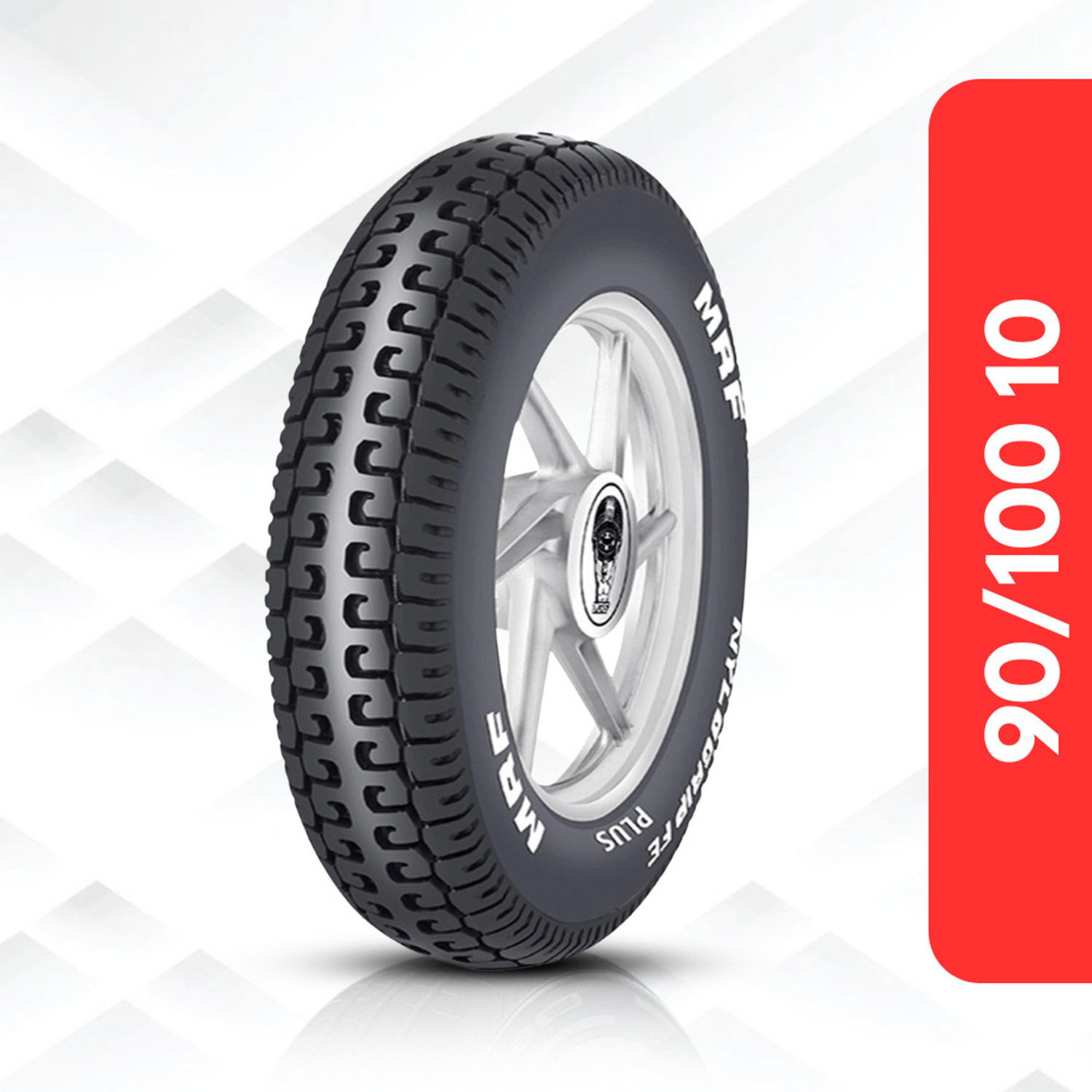 MRF 90/100-10 53J NYLOGRIP FE PLUS TL 90/100-10 53J TL Front & Rear Tw