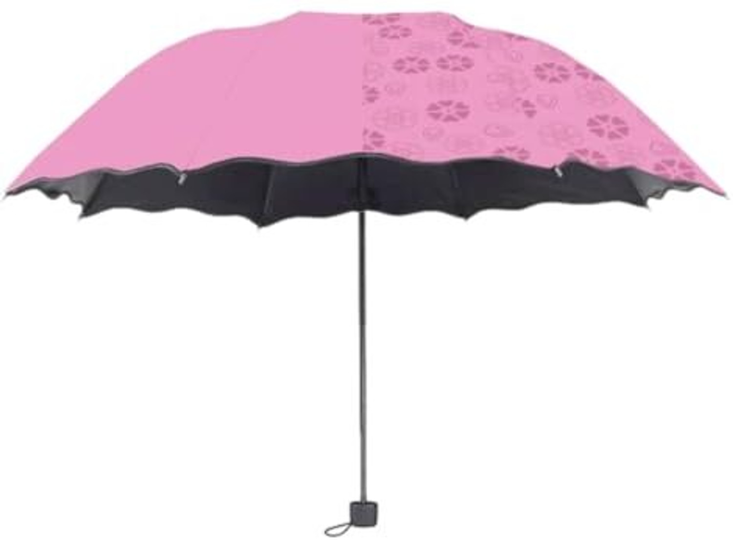 Image of Adorazone UV-Rays Safe 23 inch Large Size 3-Fold Umbrella, UV-Super Umbrella For Rain & Sun Umbrella (Silver)