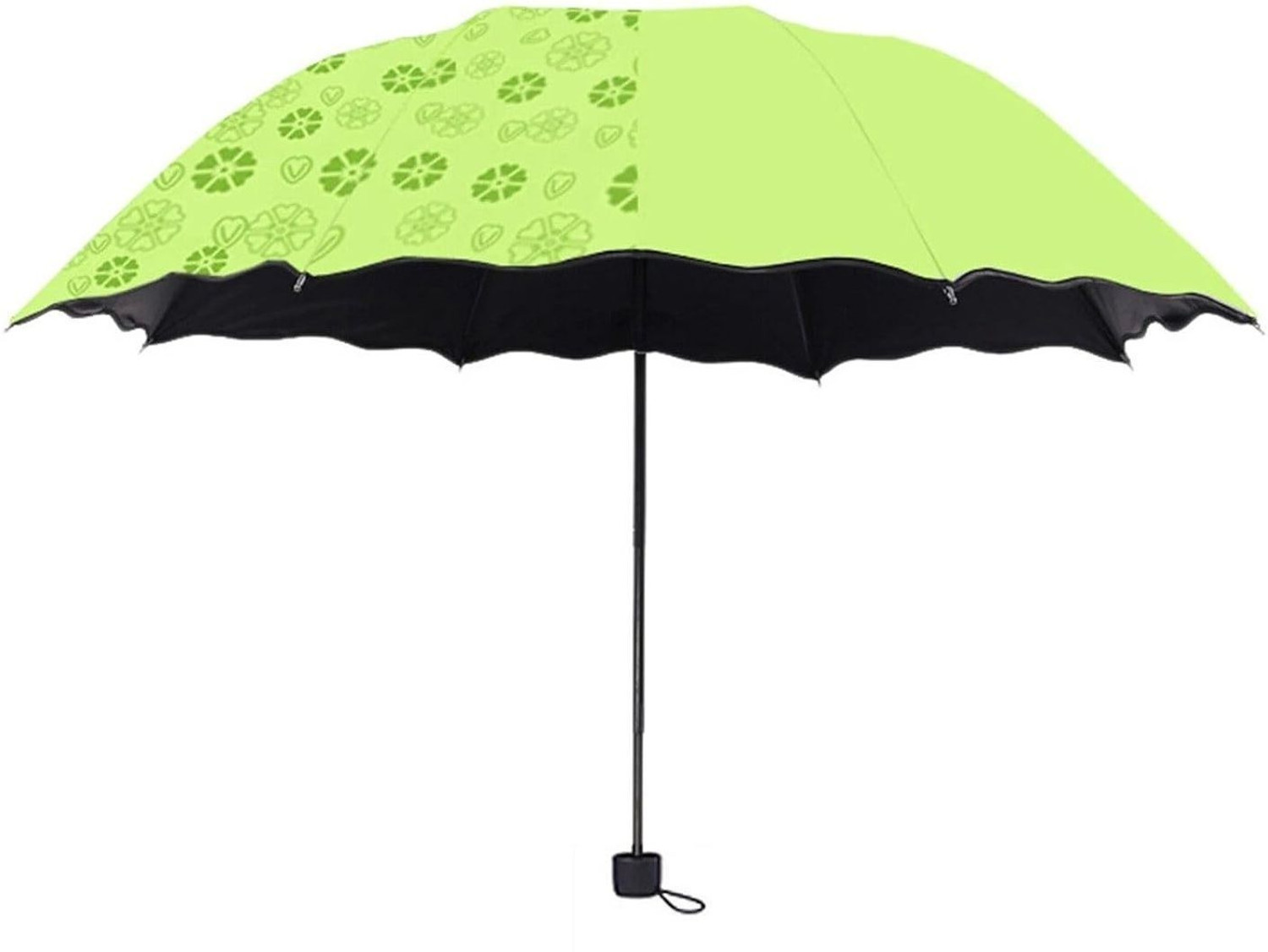 Image of Adorazone UV-Rays Safe 23 inch Large Size 3-Fold Umbrella, UV-Super Umbrella For Rain & Sun Umbrella (Silver)