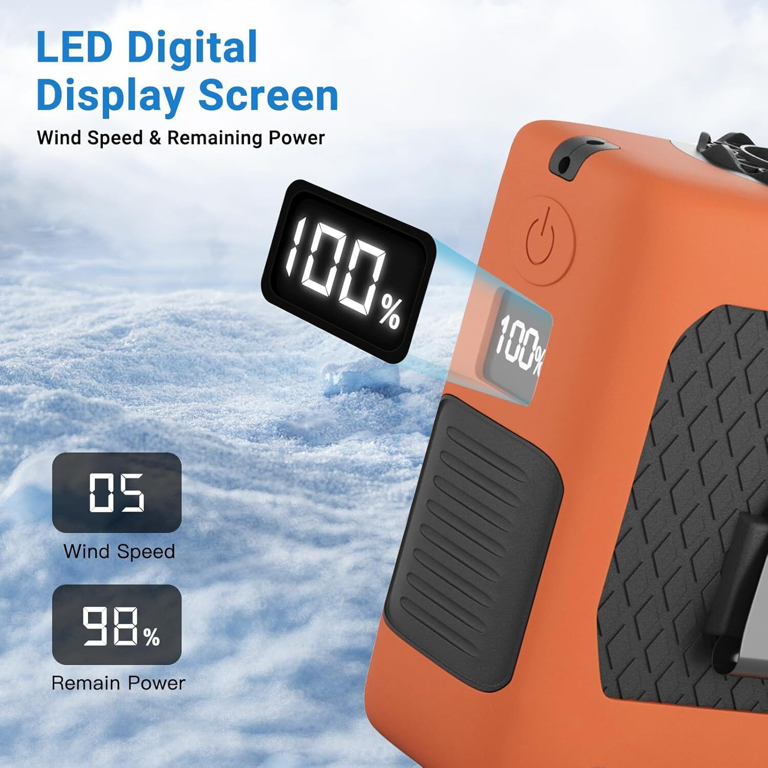 Image of 5 Star Plus Portable Fans Strong airflow personal waist fan with 24 hours working time Portable Fans Strong airflow personal waist fan with 24 hours working time USB Air Cooler (Orange)