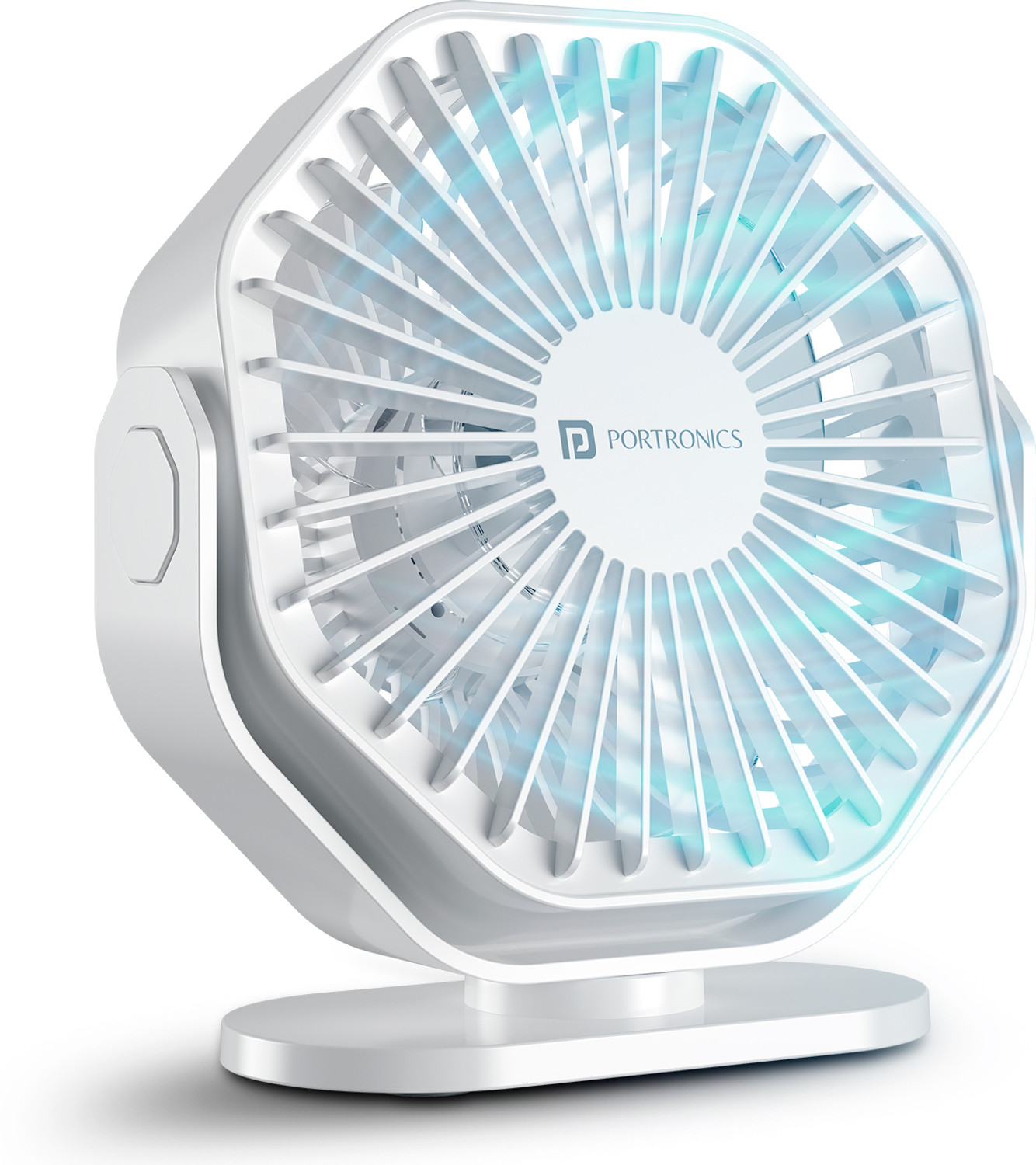 Image of DIGITRENDS Portable table Fan,Powerful desk Fan 1200 mah for kitchen indoor and outdoor table fan display Rechargeable Fan (White)