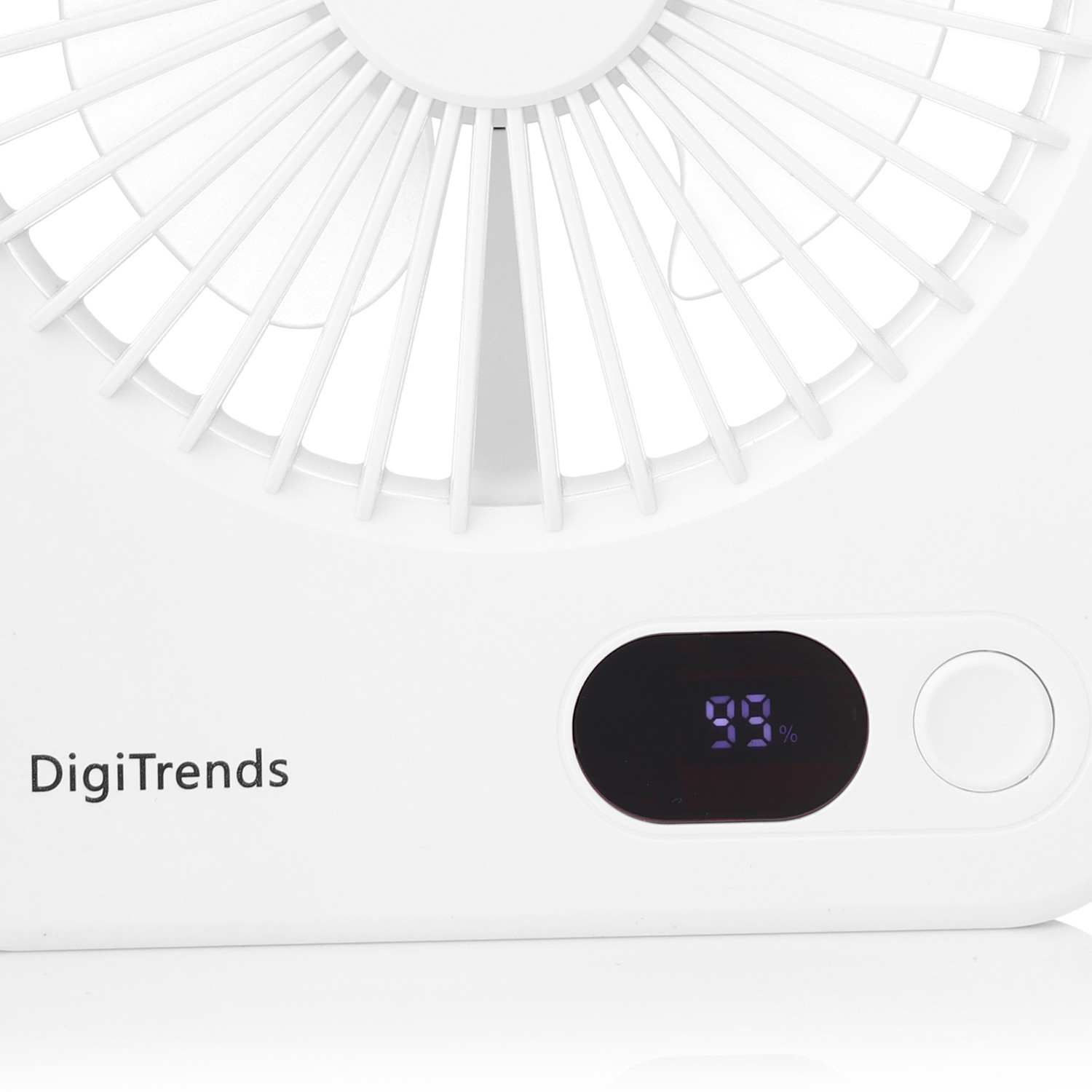 Image of DIGITRENDS Portable table Fan,Powerful desk Fan 1200 mah for kitchen indoor and outdoor table fan display Rechargeable Fan (White)