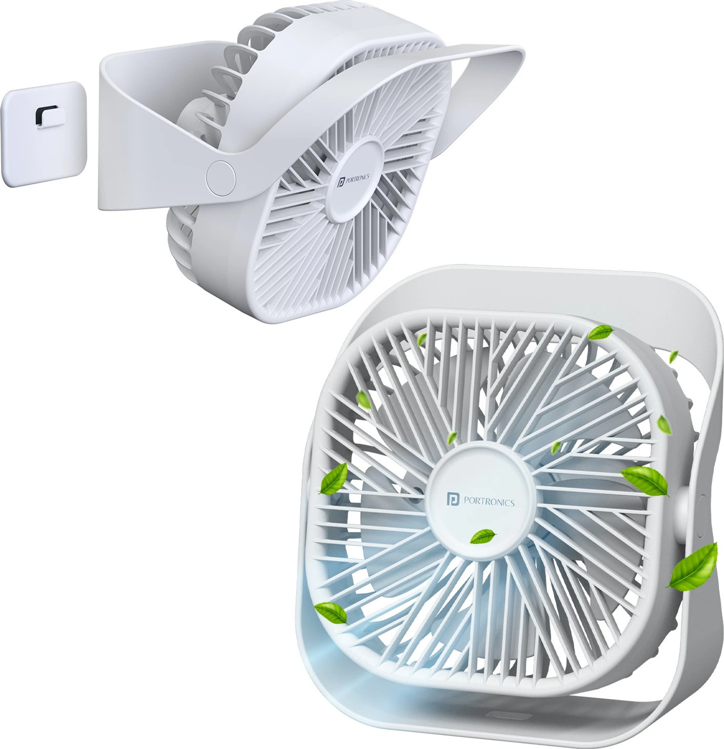 Image of DIGITRENDS Portable table Fan,Powerful desk Fan 1200 mah for kitchen indoor and outdoor table fan display Rechargeable Fan (White)