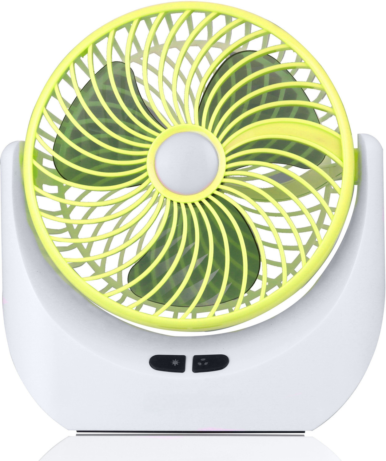 Image of KOVAH Portable Rechargeable Desk Fan with 3 Speed Control, USB Charging BLDC Motor 150 mm Table Fan (Solid Green | Pack of 1)