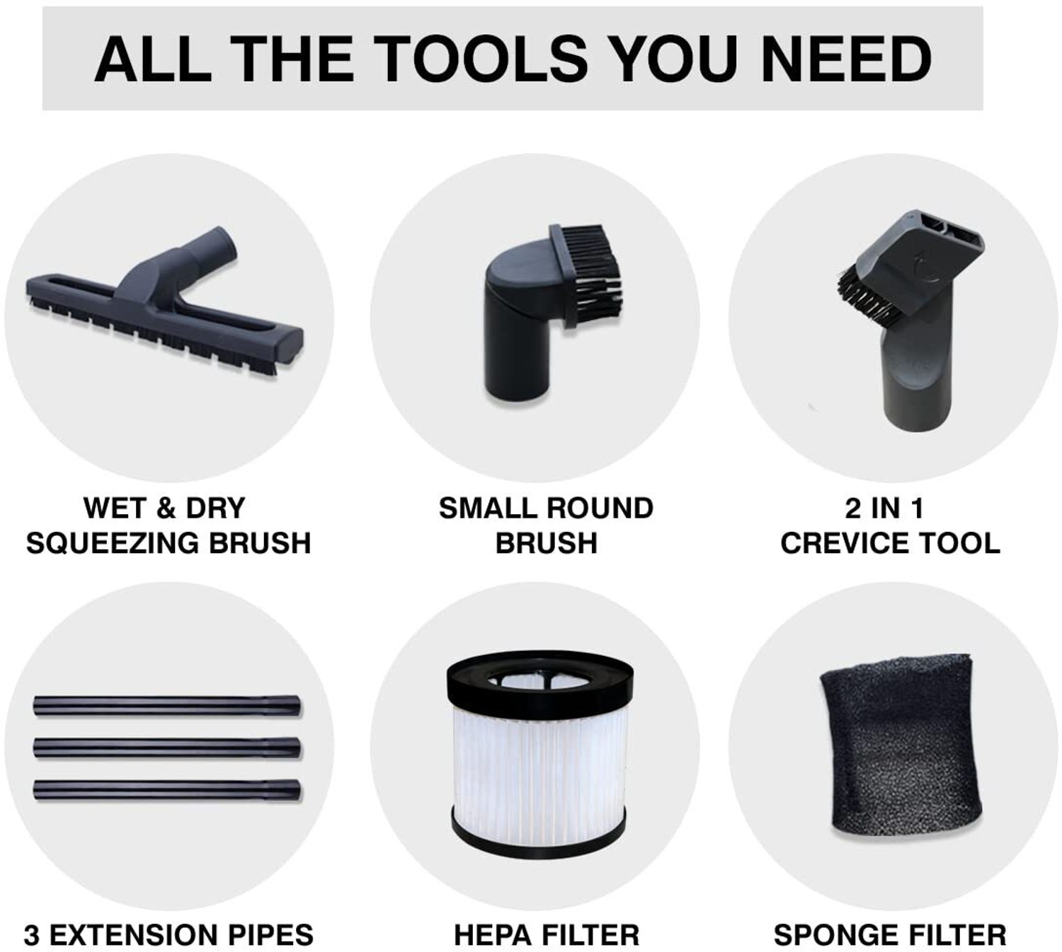 Image of Inalsa Micro WD15 Wet & Dry Vacuum Cleaner with 2 in 1 Mopping and Vacuum