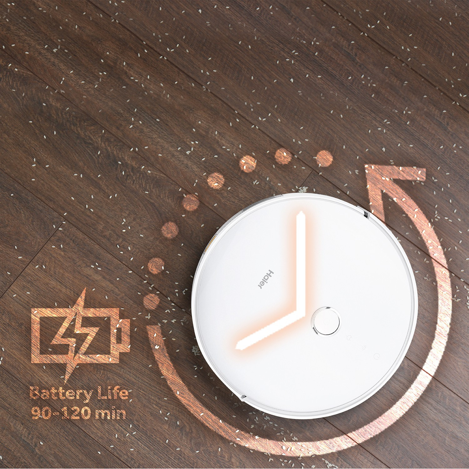 Image of Haier TH27U1 Robotic Floor Cleaner (WiFi Connectivity, Google Assistant and Alexa)