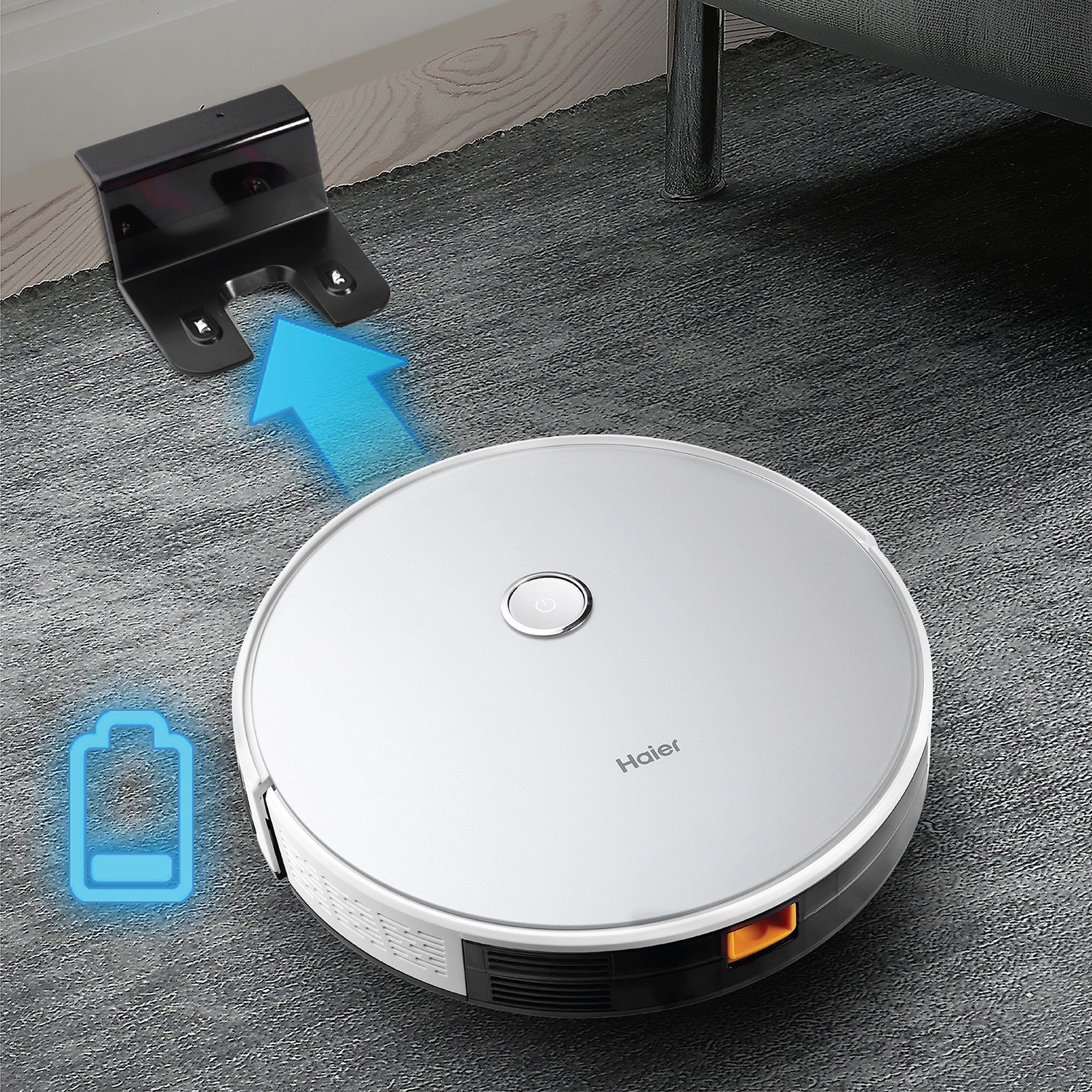 Image of Haier TH27U1 Robotic Floor Cleaner (WiFi Connectivity, Google Assistant and Alexa)