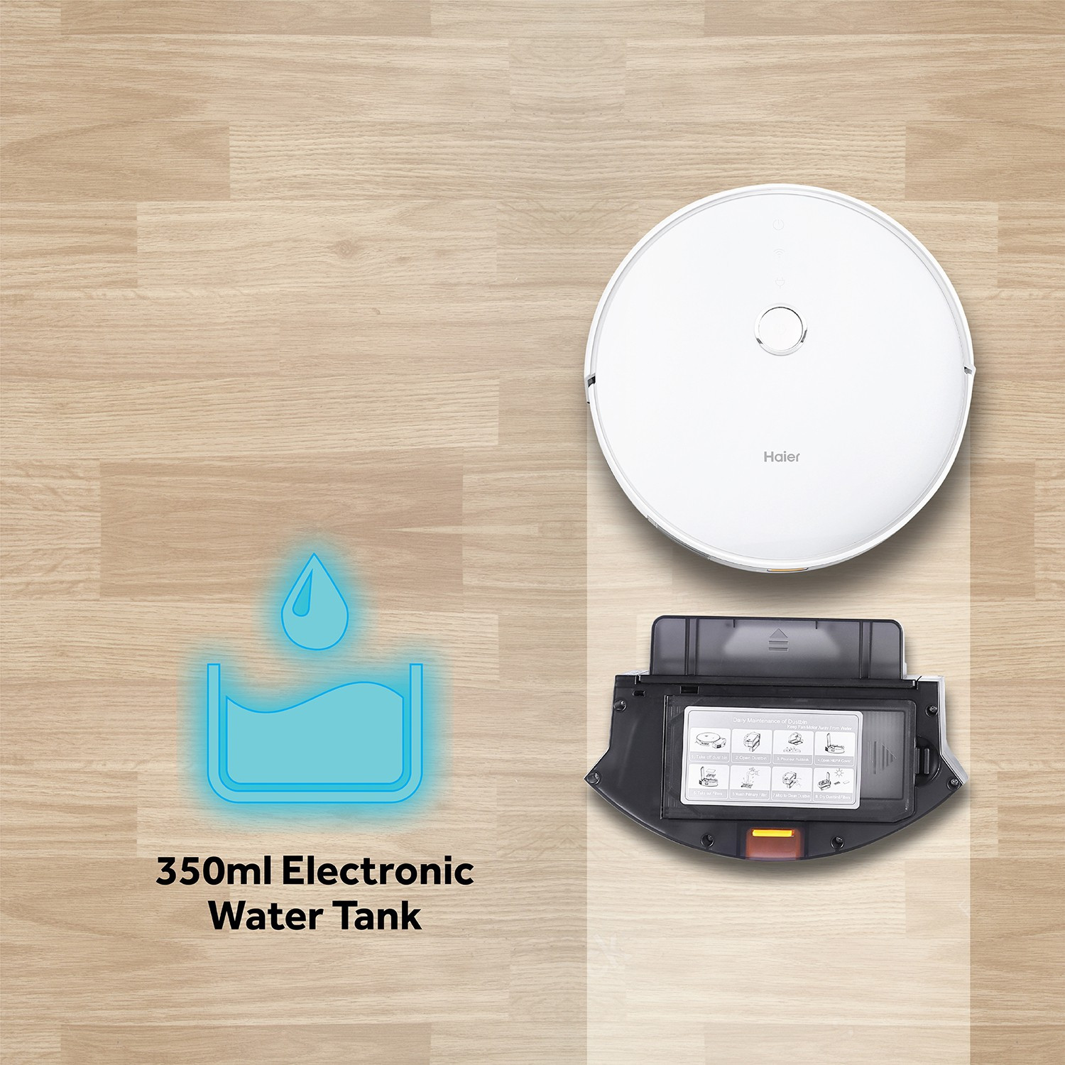 Image of Haier TH27U1 Robotic Floor Cleaner (WiFi Connectivity, Google Assistant and Alexa)