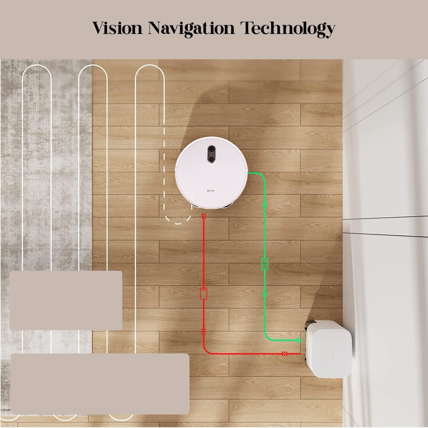 Image of Deerma Intelligent Robotic Vacuum Cleaner, 4 In1 Floor Cleaning with App Connectivity Robotic Floor Cleaner (WiFi Connectivity)