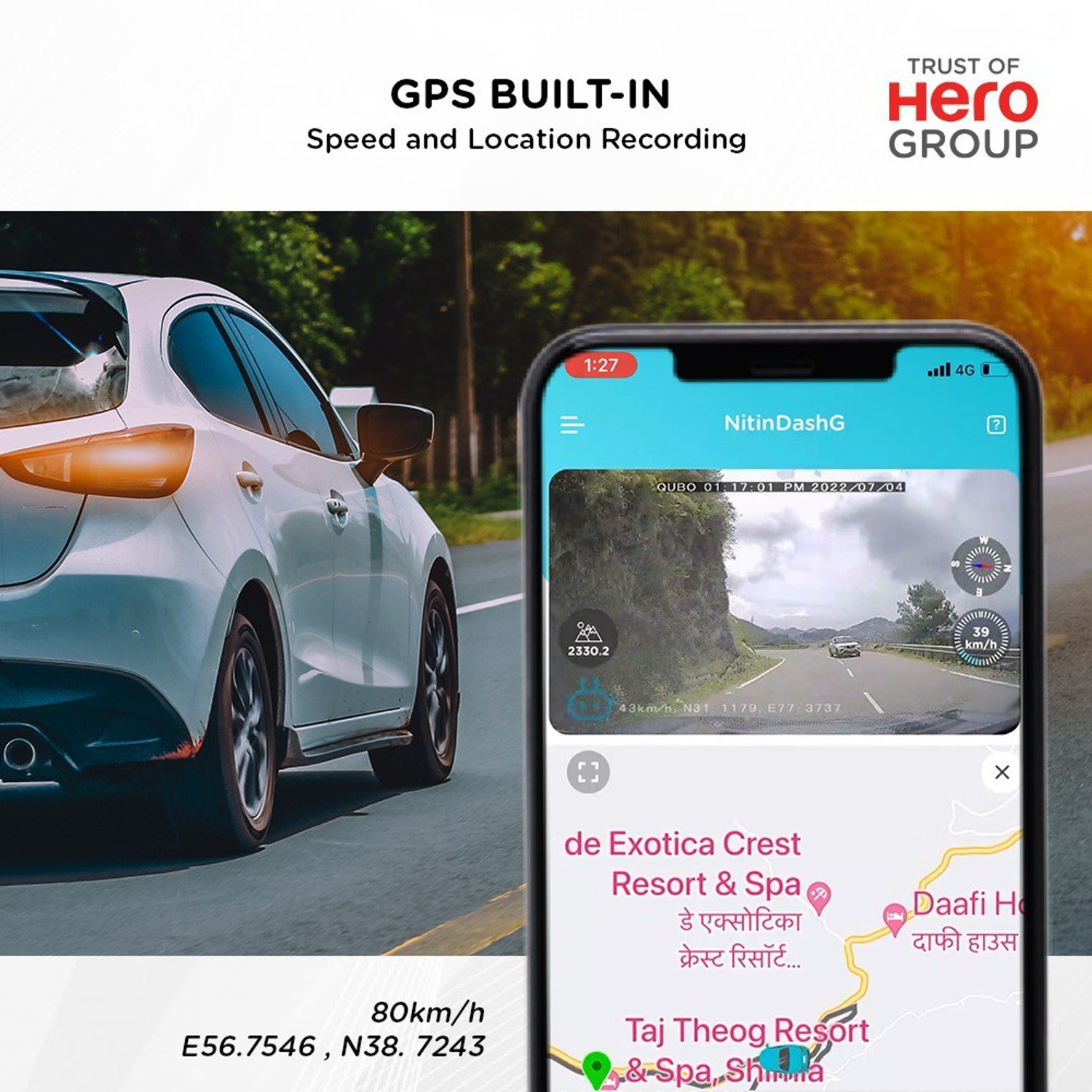 Image of Qubo Smart Dashcam Pro 4K| UHD+| ADAS| NightPulse Vision|GPS |2.8inch Display|1 TB SD In-car Camera System