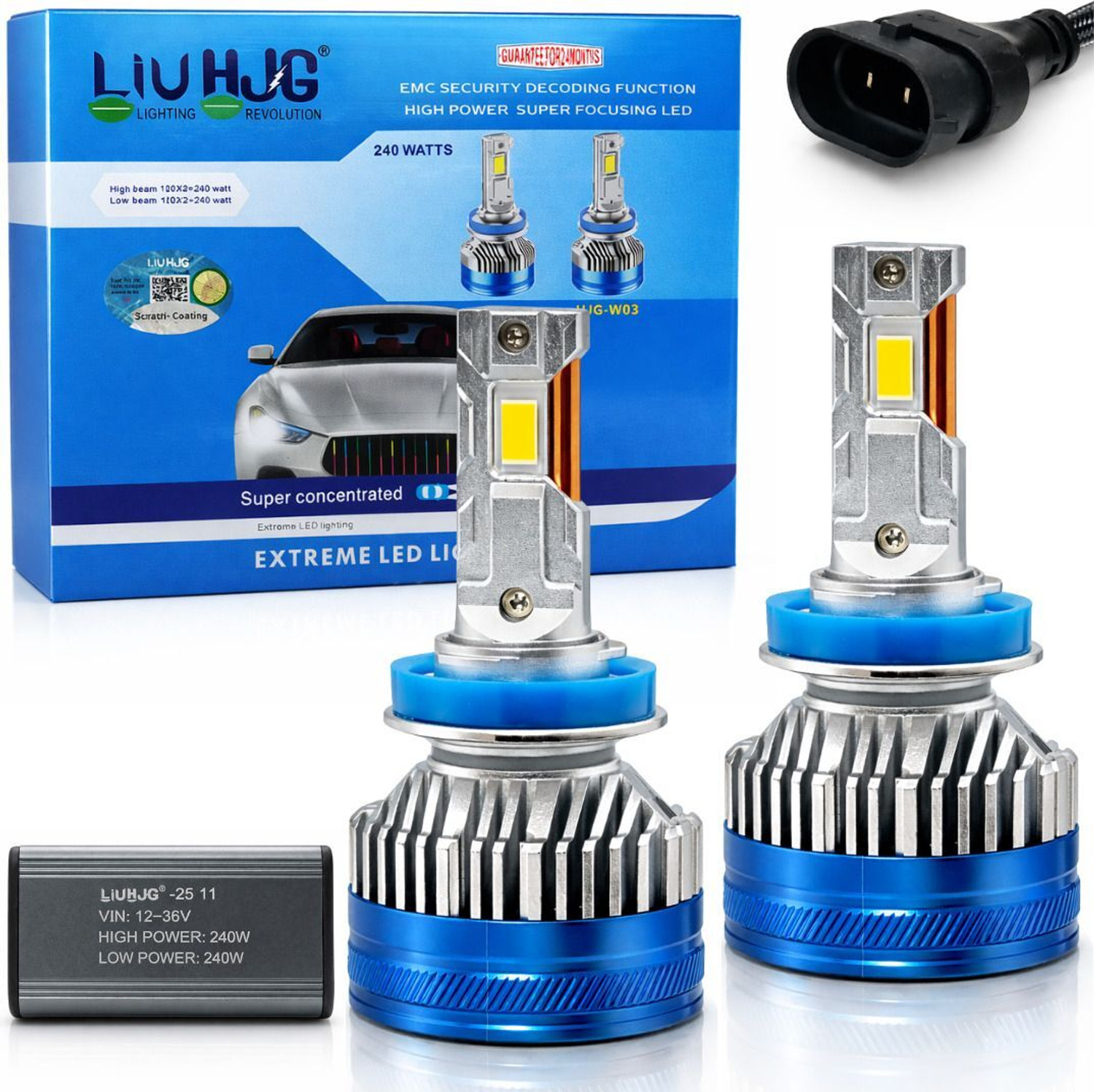 Super Bright LED Headlight Bulb Waterproof Heat Dissipation Heavy Duty