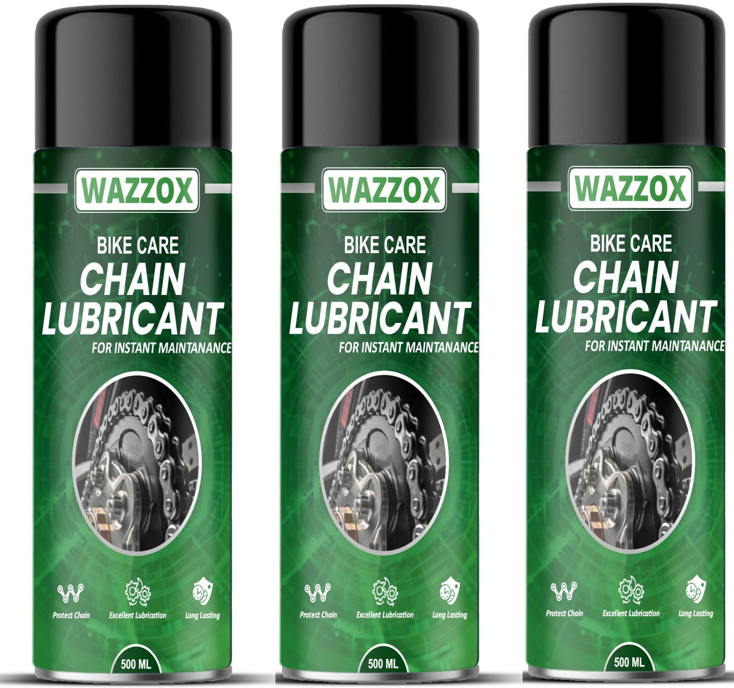 WAZZOX Bike Chain Lubricant Spray For All Chain Type Lubrication Rust protection Prevent Chain Breakage Chain Oil