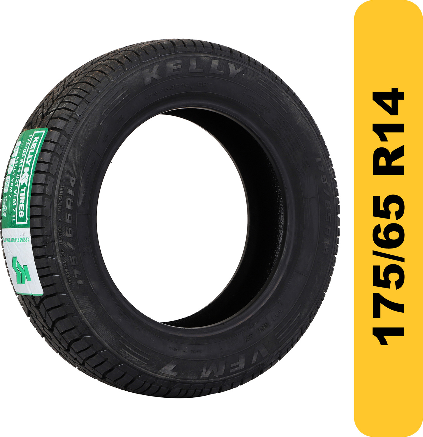 Image of Goodyear with Doorstep Installation KELLY 175 /65 R14 VFM 7 82T TUBELESS TYRE 4 Wheeler Tyre (175 /65 R14, Tube Less)