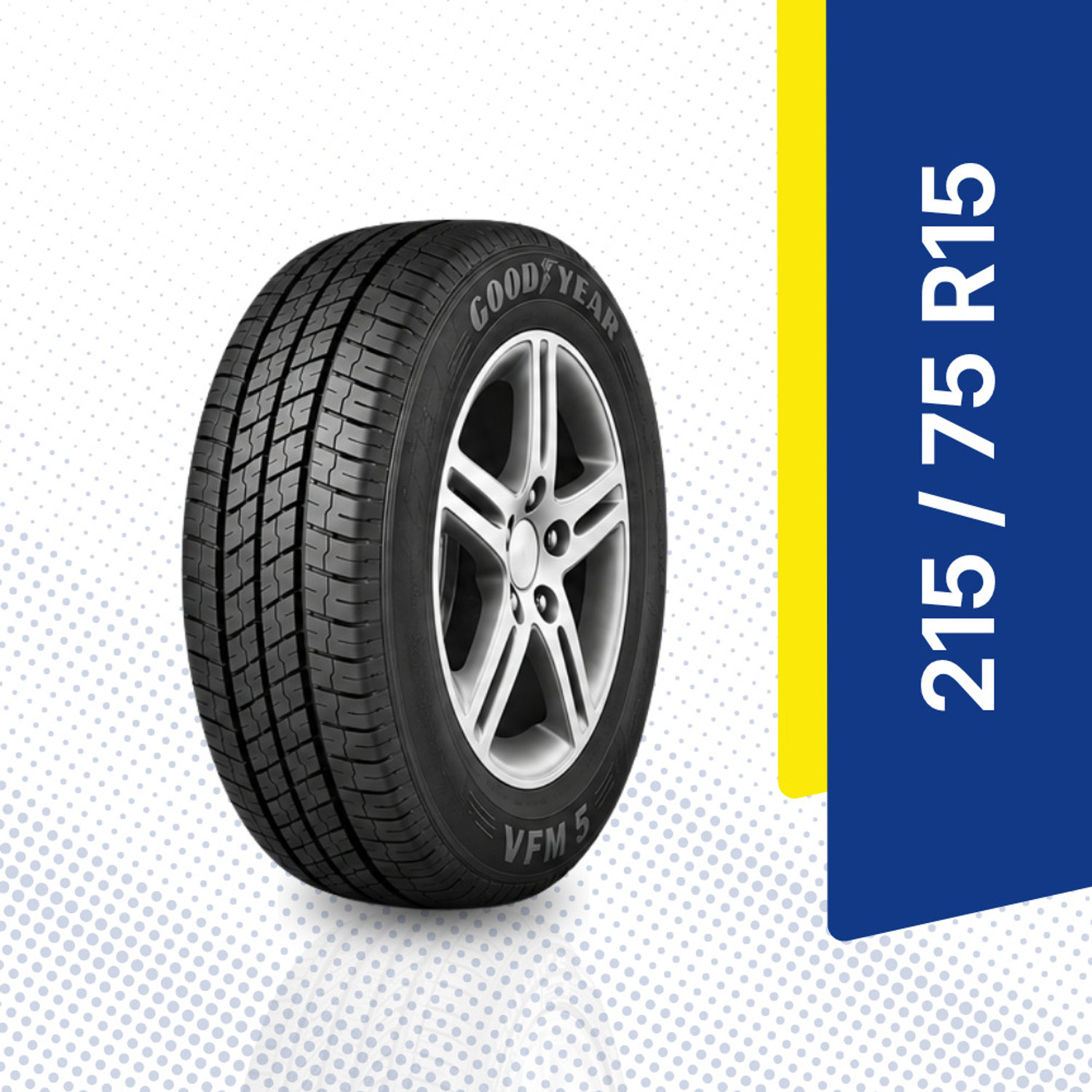 GOOD YEAR 215/75R15 100/97S VFM 5 4 Wheeler Tyre