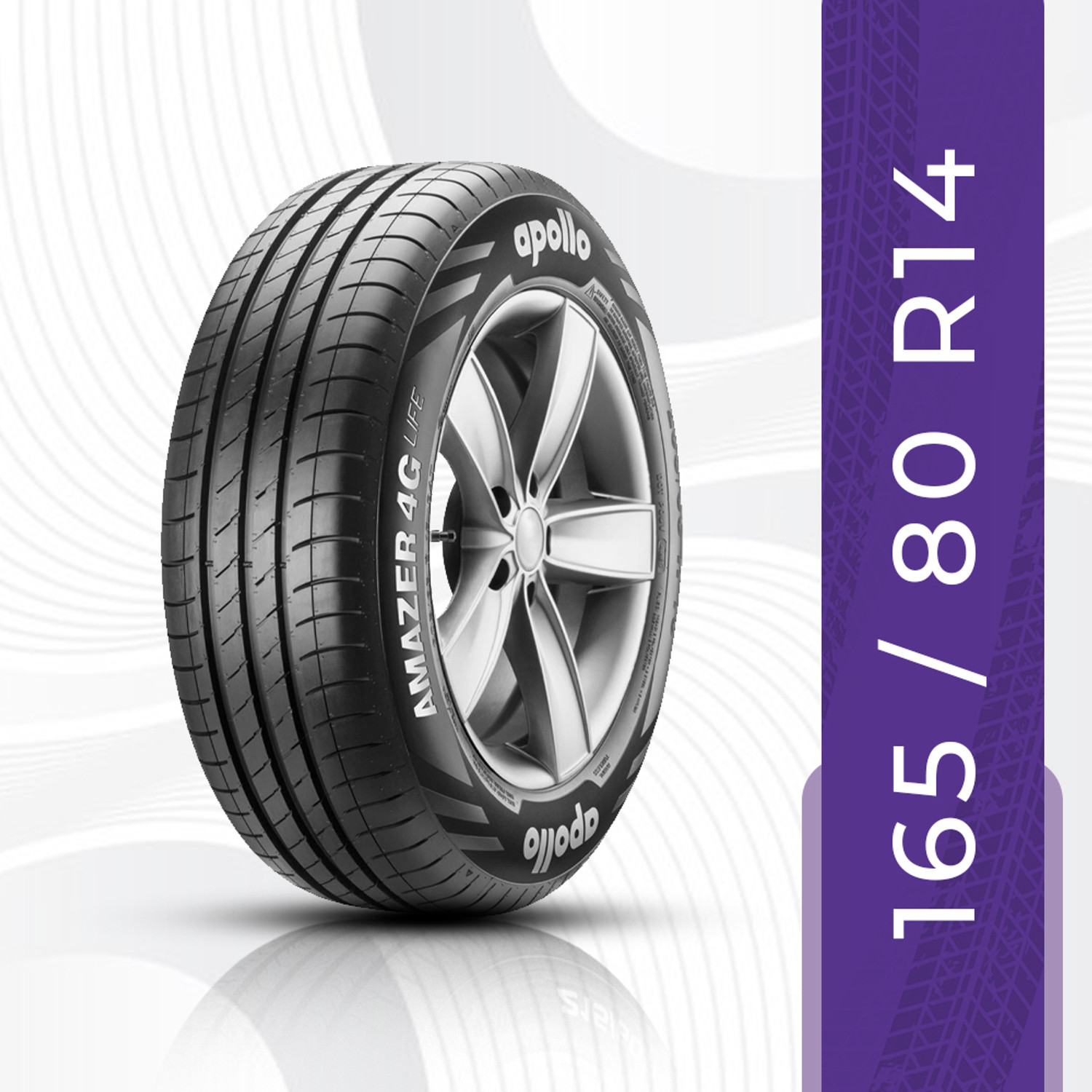 Apollo Amazer 4G Life 165/80 R14 85T Tubeless Car Tyre 4 Wheeler Tyre
