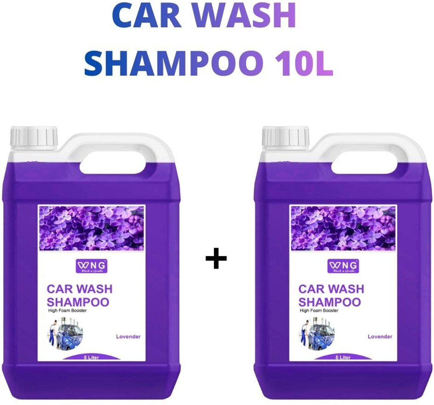 Image of GROVANTI ORGANIC High Foam Car Shampoo Car Washing Liquid(5L+5L) Car Washing Liquid Car Washing Liquid (10000 ml)