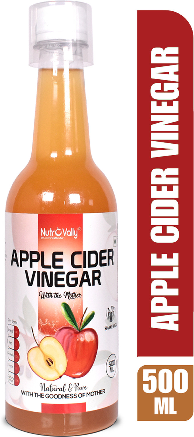 NutroVally apple cider vinegar for weight loss with Mother Vinegar  (500 ml)
