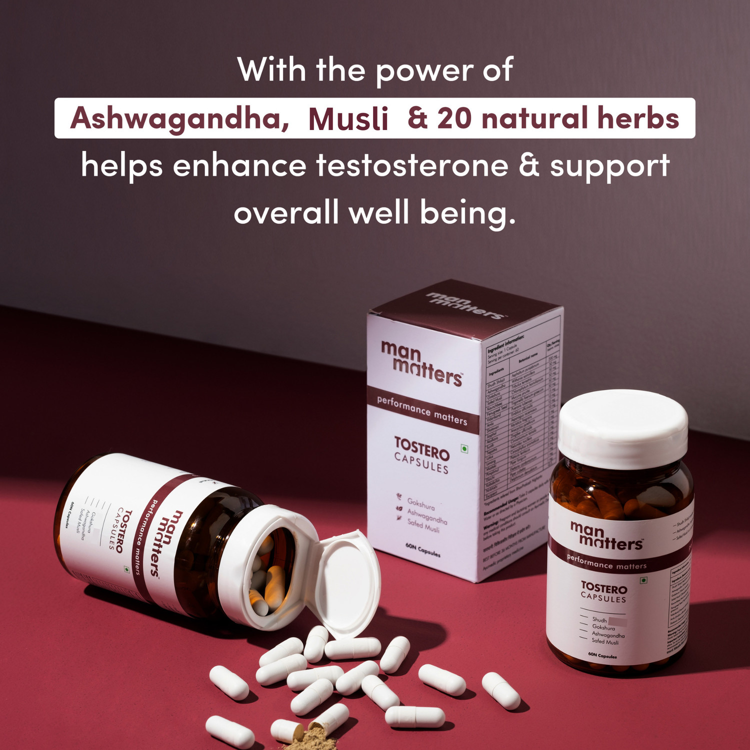 Image of Man Matters Tostero Capsules For Men | For Strength, Stamina & Muscle Growth
