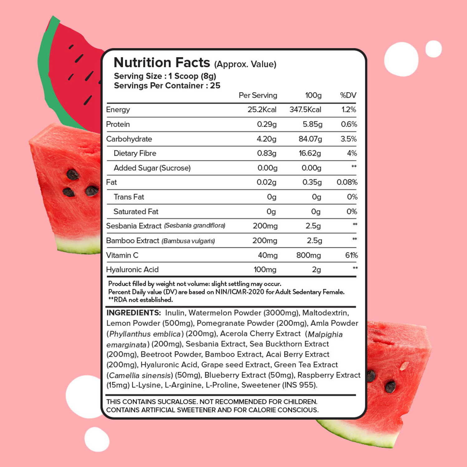 Image of The Plant Fix Plix Collagen Booster Powder | Hydration,Skin Health & Antioxidant Support,Watermelon