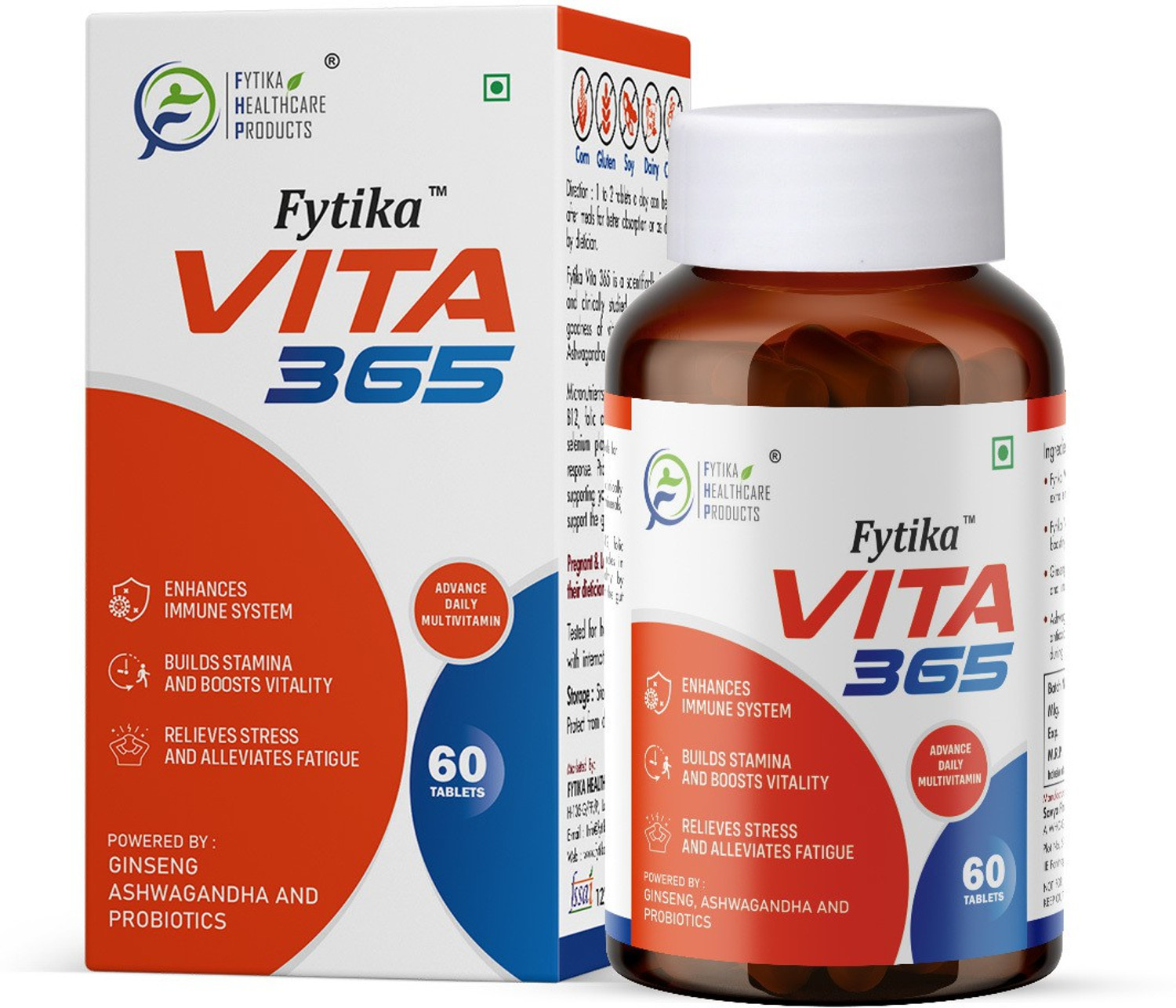 Image of FYTIKA HEALTHCARE PRODUCTS Vita 365 Multivitamin with Probiotics | Supports Immunity & Gut Health