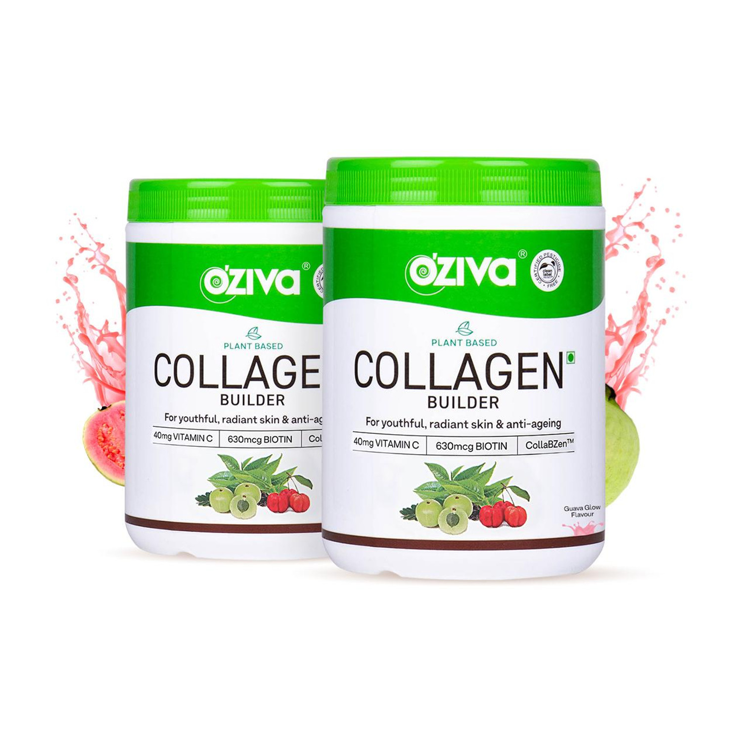 OZiva Collagen Builder for Anti-Ageing & Skin Radiance with Vitamin C,