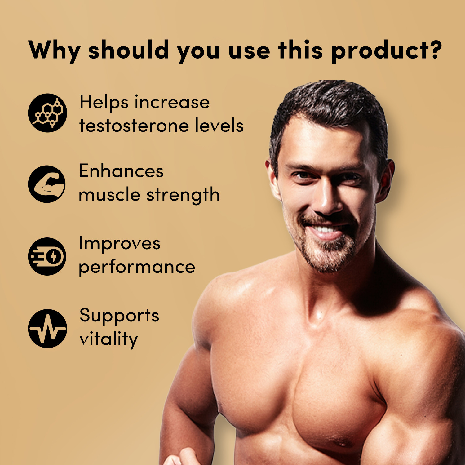 Image of Man Matters Tostero Capsules For Men | For Strength, Stamina & Muscle Growth
