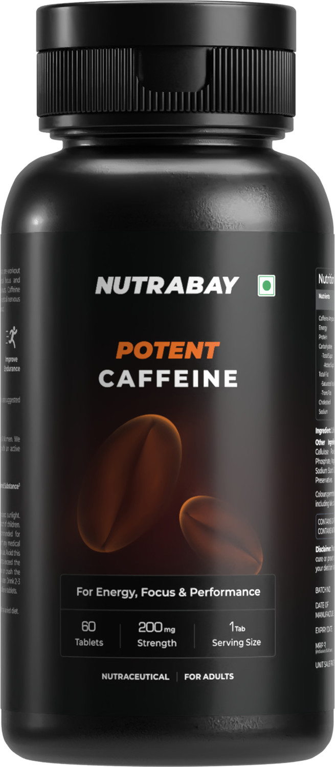 Nutrabay Pro Potent Caffeine 200mg Tablets – Energy Boost