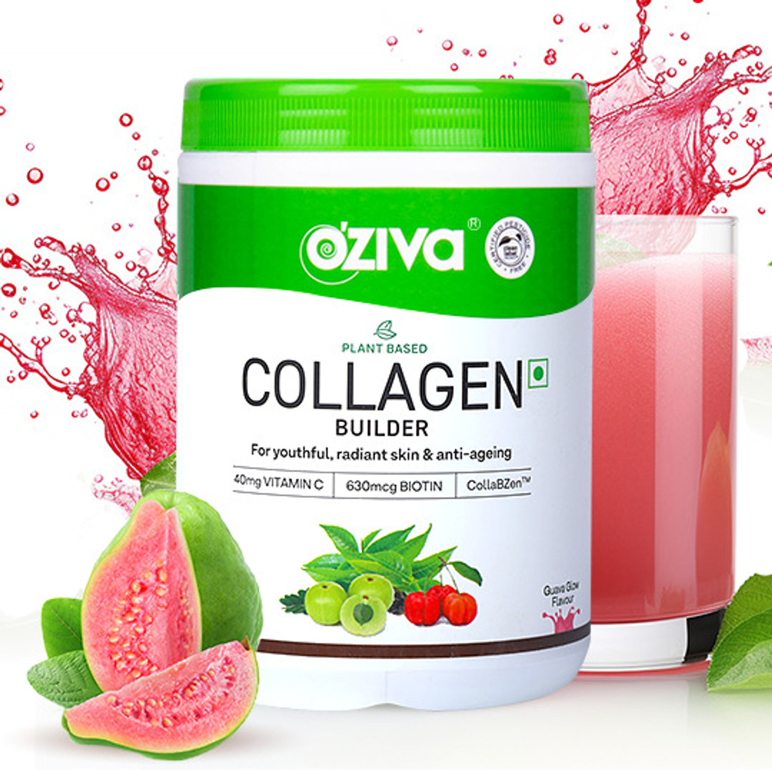 OZiva Collagen Builder for Anti-Ageing & Skin Radiance with Vitamin C,