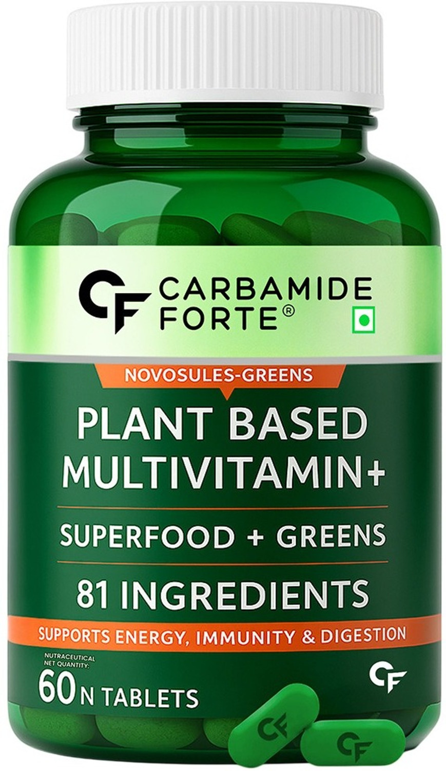 CF Plant Based Multivitamin Tablets for Men &amp; Women with 81 Ingredients  (60 Tablets)