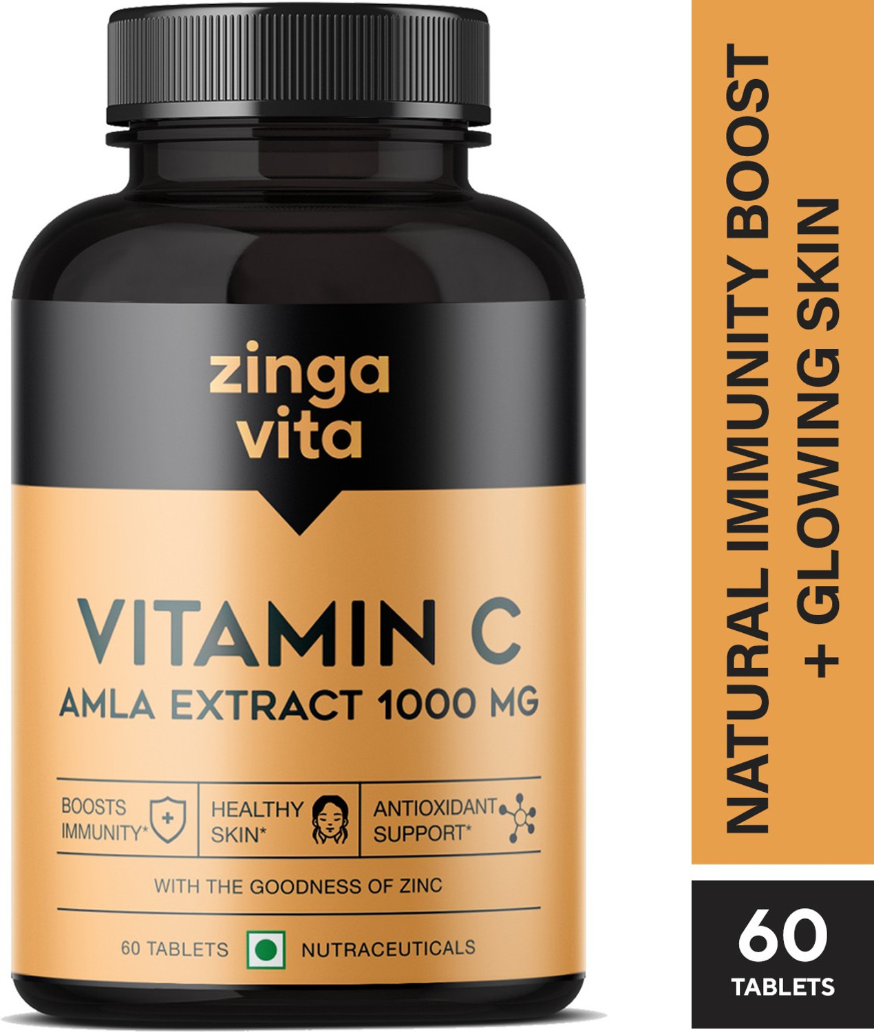 Image of Zingavita Vitamin C Tablets for Men & Women to Boost Immunity and Antioxidants