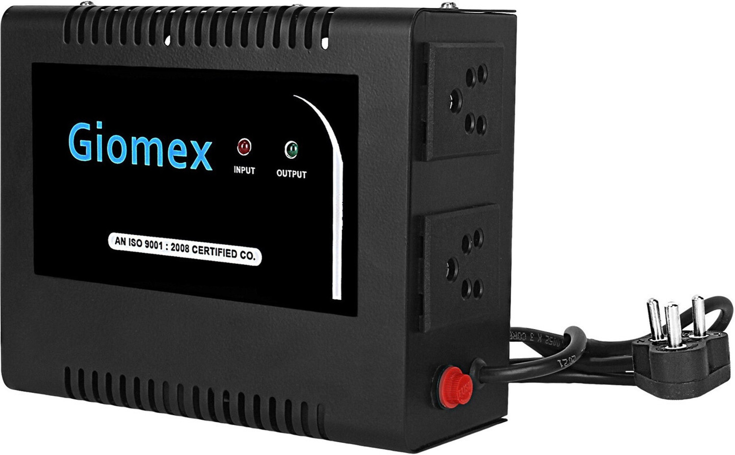 Image of Giomex GMX65TV-B Voltage Stabilizer for LED TV / Smart TV 32'' to 65 Inches + Set Top Box (Black)