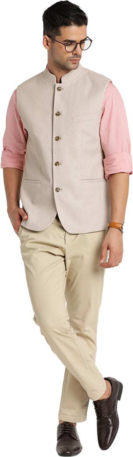 INDIAN TERRAIN Solid Men Waistcoat Price History