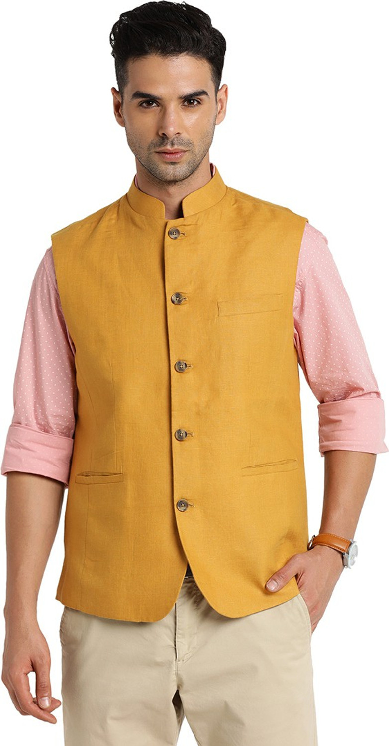 INDIAN TERRAIN Solid Men Waistcoat Price History