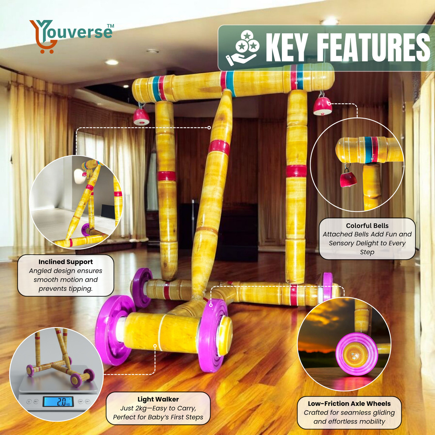 Image of youverse Activity Walker (Gold)