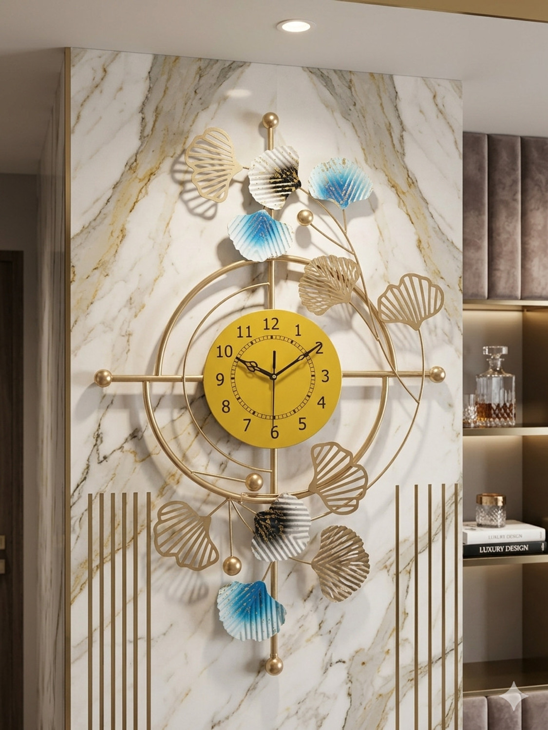 Image of LuxeLookz Analog 34 cm X 71 cm Wall Clock (Multicolor, Without Glass, Standard)