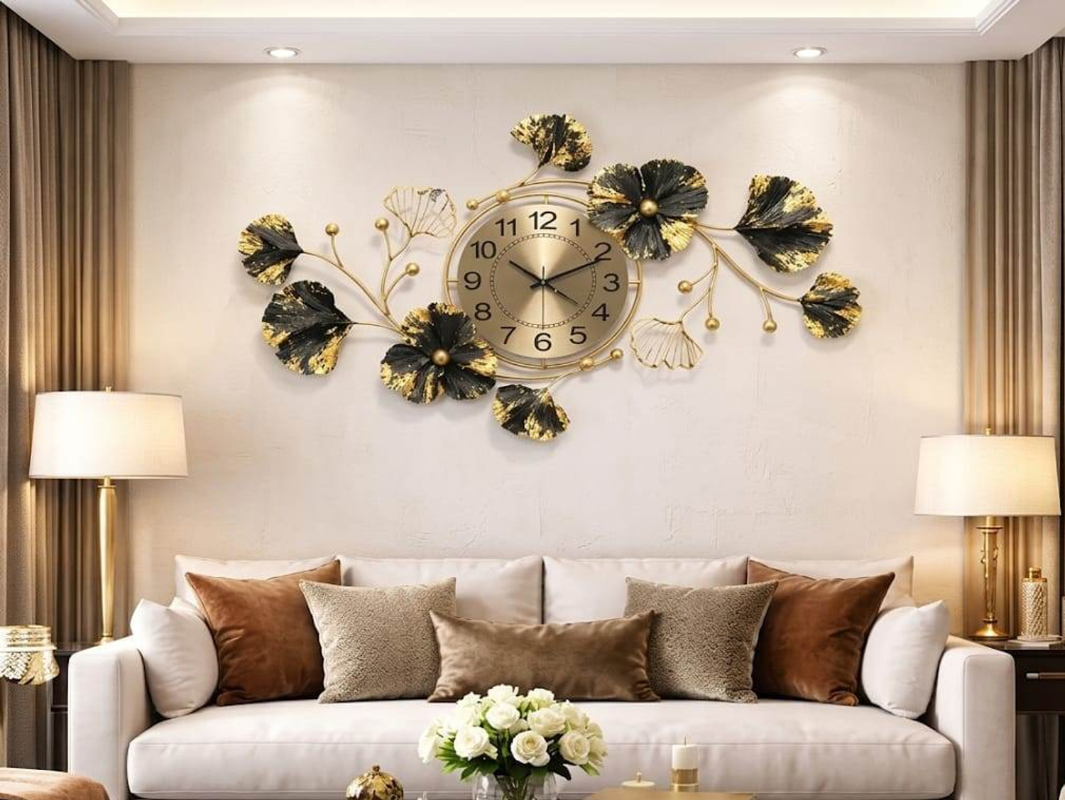 Image of LuxeLookz Analog 34 cm X 71 cm Wall Clock (Multicolor, Without Glass, Standard)