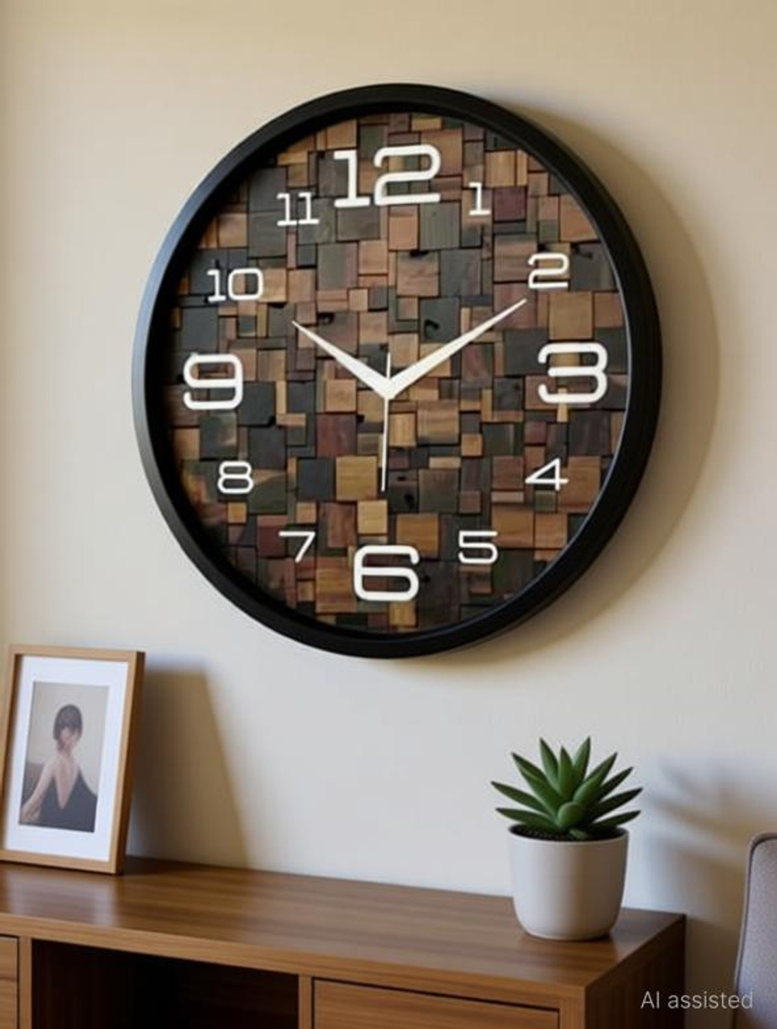 Image of siya trading Analog 25 cm X 25 cm Wall Clock (Multicolor, With Glass, Standard)