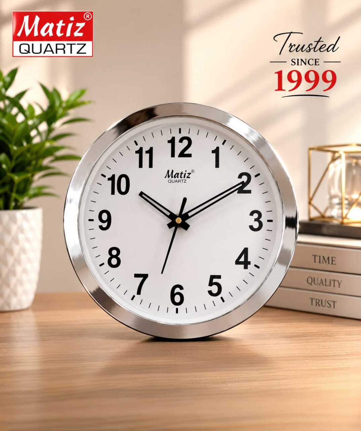 Image of siya trading Analog 25 cm X 25 cm Wall Clock (Multicolor, With Glass, Standard)