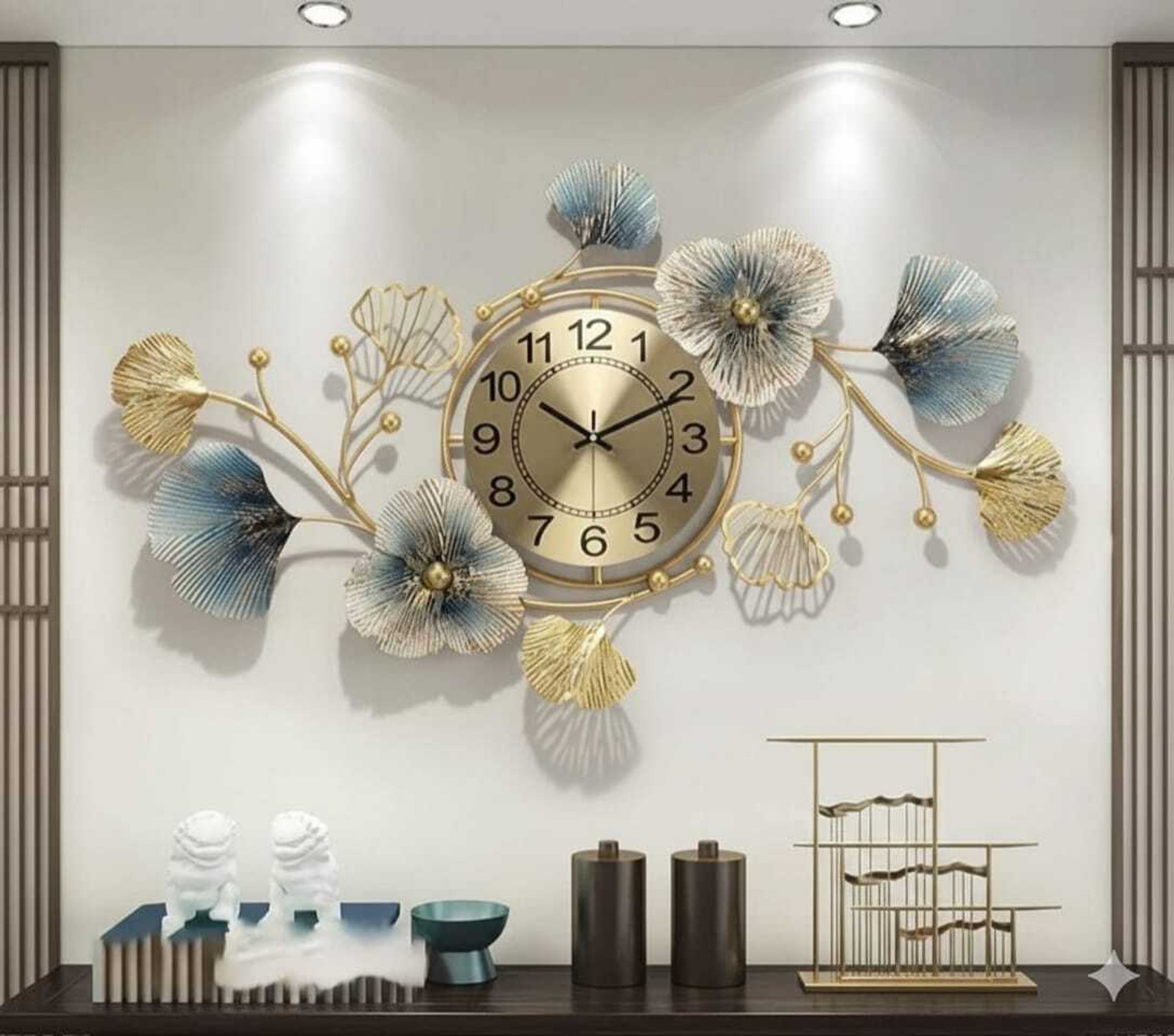 Image of LuxeLookz Analog 34 cm X 71 cm Wall Clock (Multicolor, Without Glass, Standard)