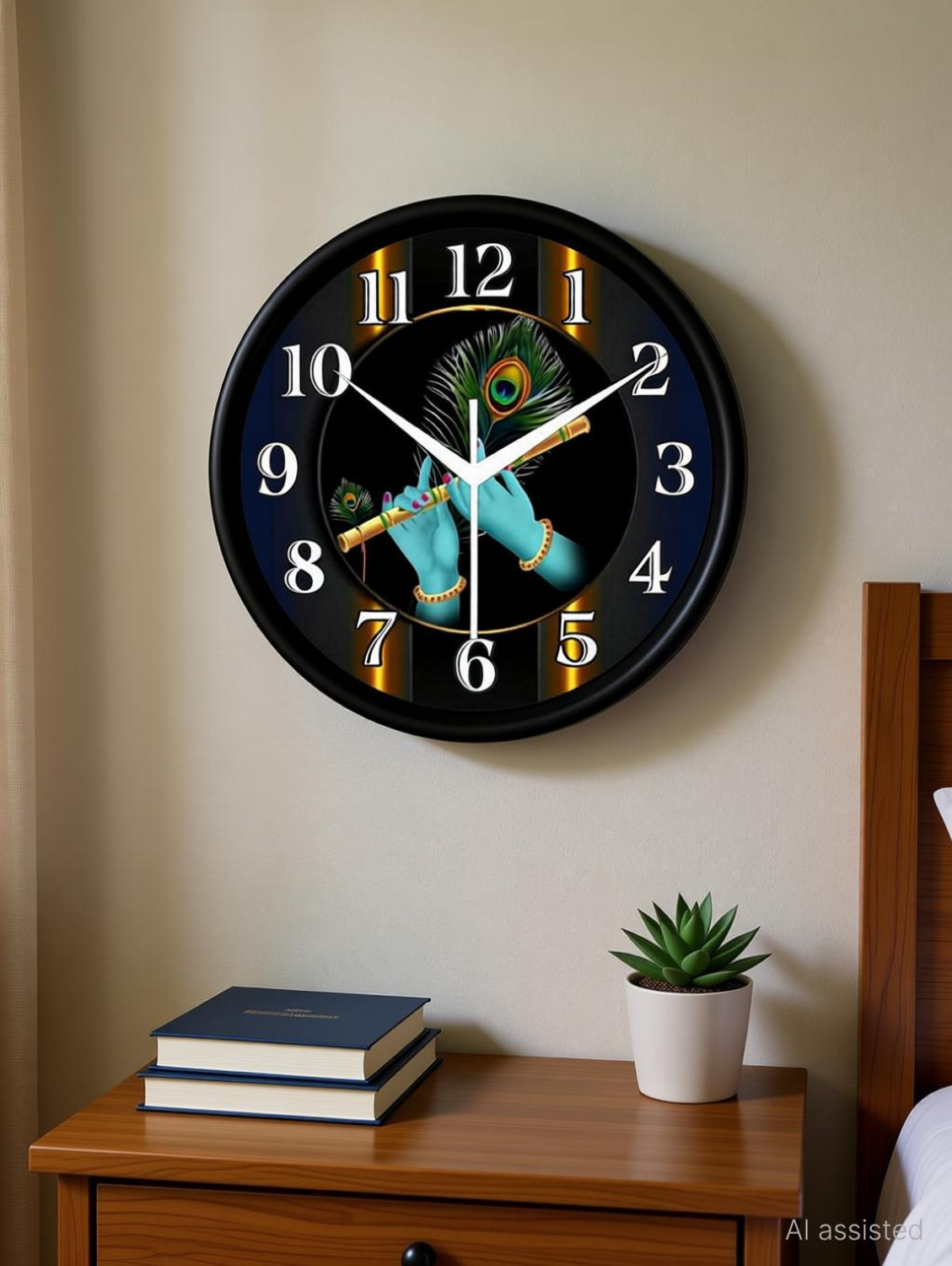 Image of siya trading Analog 25 cm X 25 cm Wall Clock (Multicolor, With Glass, Standard)