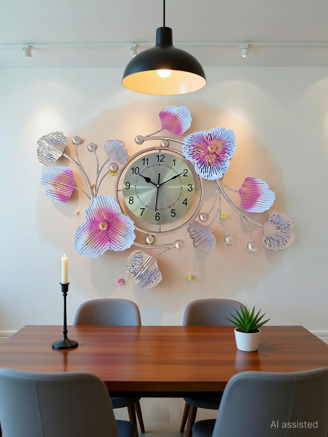 Image of LuxeLookz Analog 34 cm X 71 cm Wall Clock (Multicolor, Without Glass, Standard)