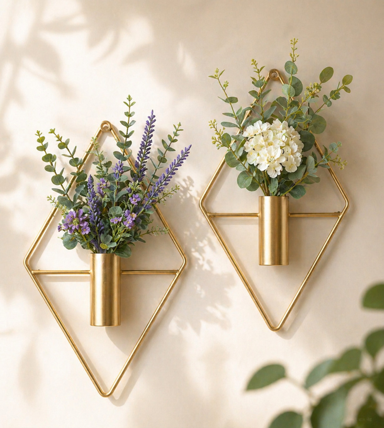 Image of SURIYA ART GOLDEN VASE Pack of 2 (25 cm X 12 cm, GOLDEN)