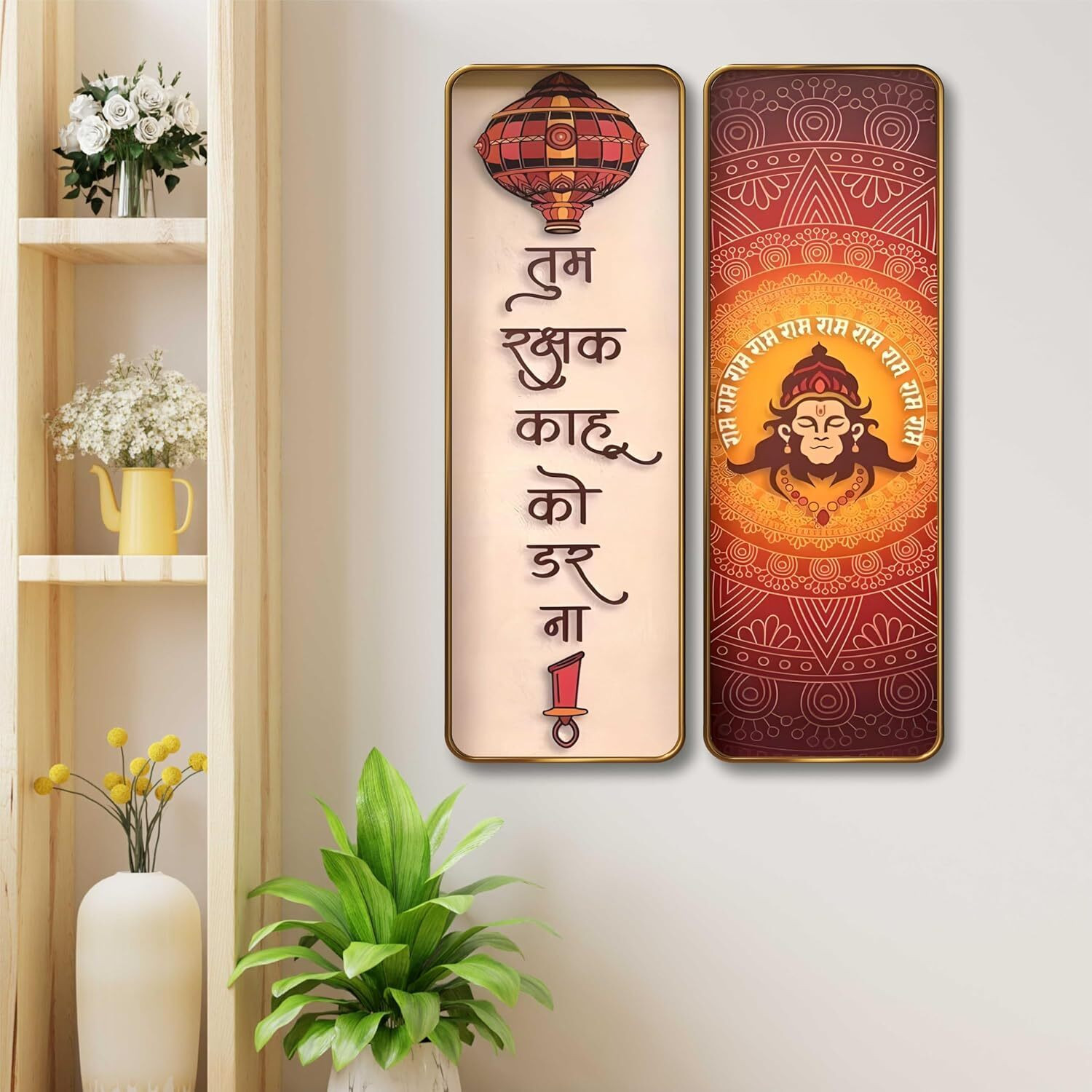 Image of SURIYA ART GOLDEN VASE Pack of 2 (25 cm X 12 cm, GOLDEN)