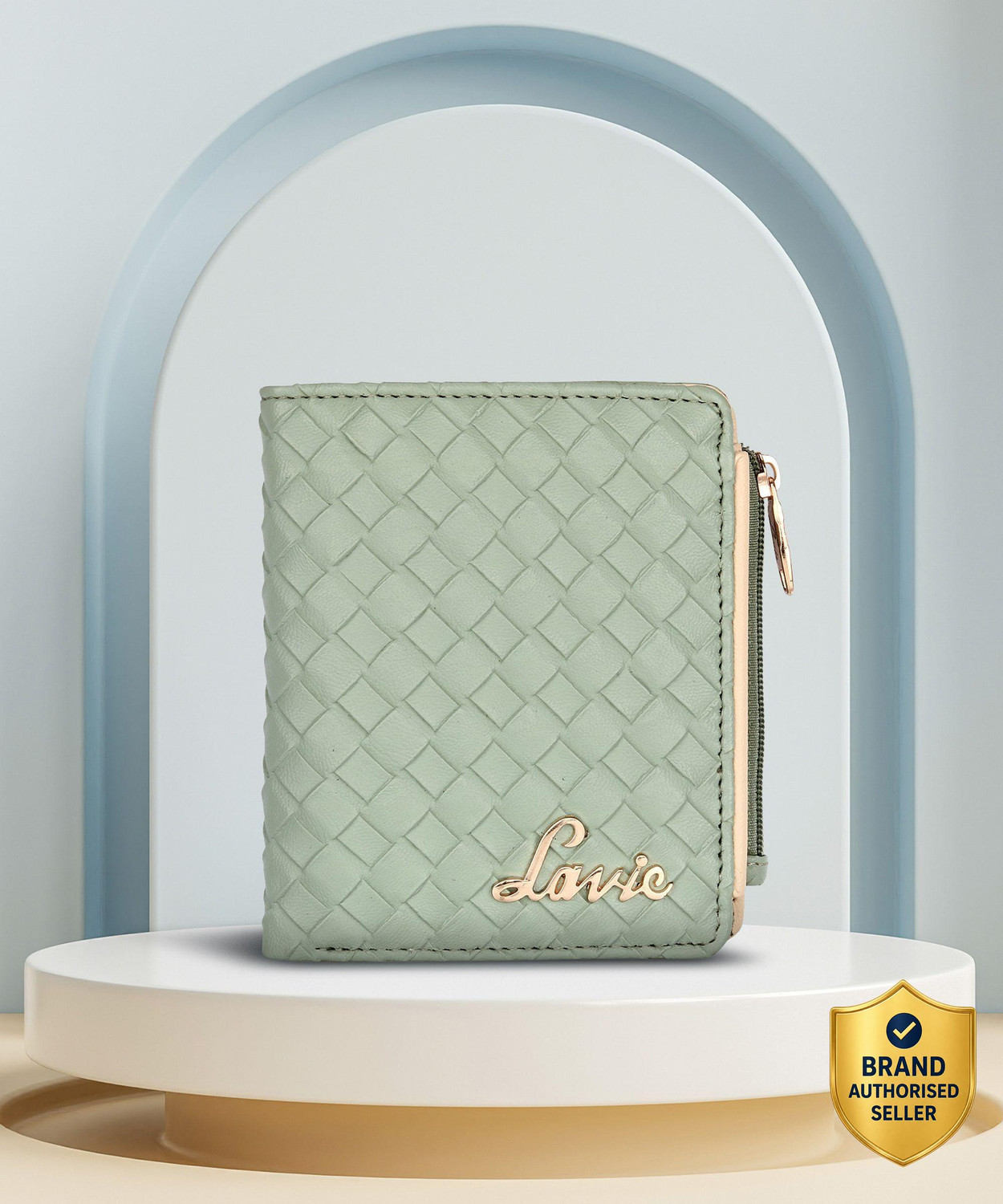 Women Casual Green Artificial Leather Wallet - Mini  (1 Card Slot)